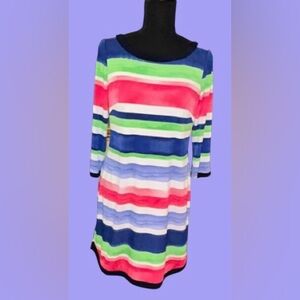 💓VINCE CAMUTO STRIPED DRESS! EASY PULL ON STYLE! WRINKLE FREE- TOSS & GO!✈️